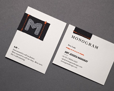 Monogram business card