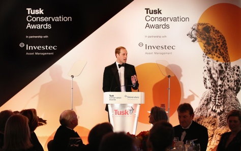 Awards presenter Prince William